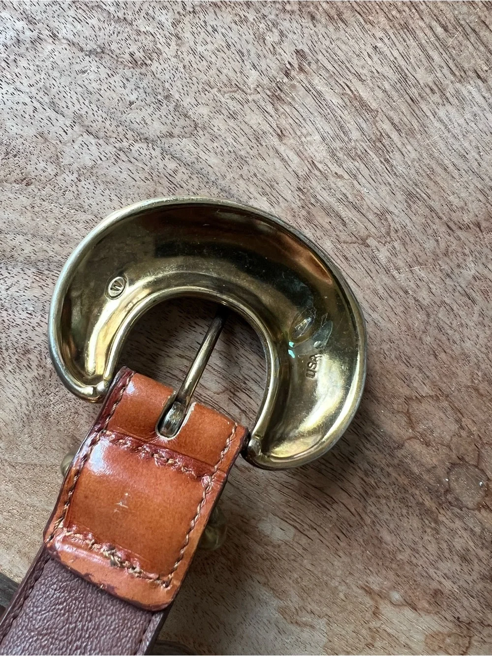 Vintage Western Croc-Embossed Belt with Statement antique Gold Buckle